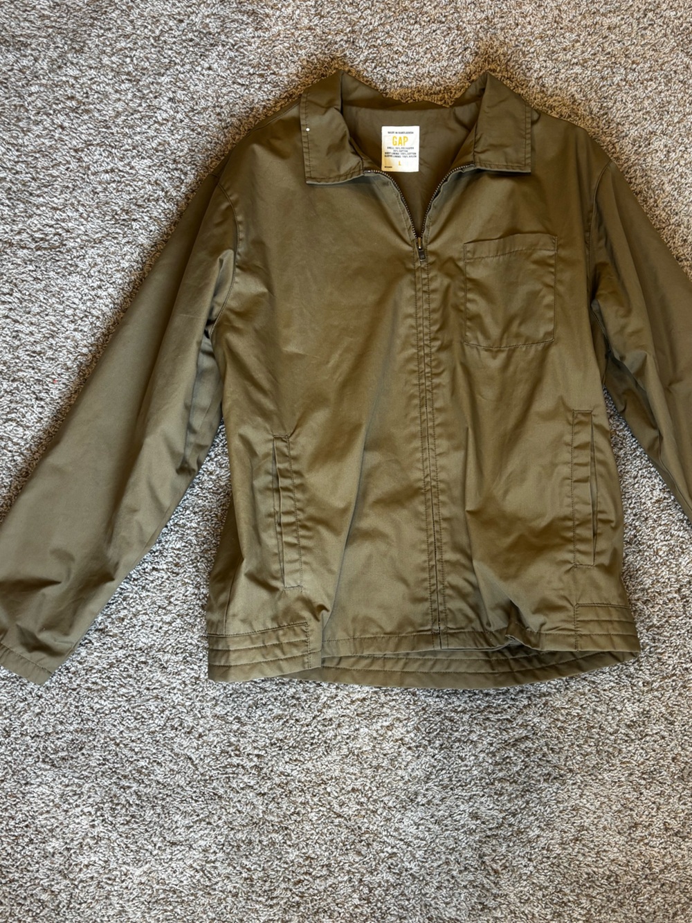 GAP Olive Green Zip Jacket for men